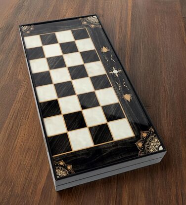 Настільна гра Нарди HBS GAMES Midnight Pearl, 48 см, дерев'яні фішки, для дорослих і друзів