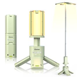 Телескопічний акумуляторний ліхтар-лампа для кемпінгу, 14000mAh, LED, 6000LM, IPX5, водонепроникний, з магнітом, димування, для кемпінгу, будівництва, надзвичайних ситуацій та зовнішнього використання, білий