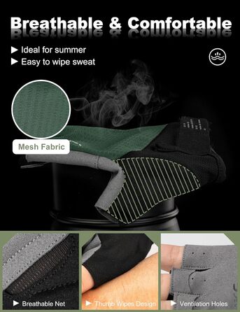 Велосипедні рукавички Inbike для чоловіків, напівпальцеві, літні, ударостійкі, еластичні, дихаючі, світловідбиваючі, зелені, розмір L