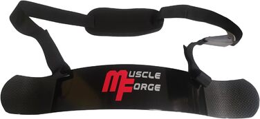 MuscleForge Арм Бластер для біцепса, ізолятор м'язів рук, тренажер для бодібілдингу та силових тренувань, чорний