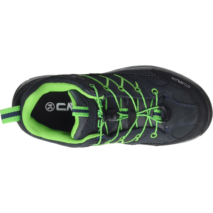 Дитячі трекінгові черевики CMP Rigel Low Wp, унісекс, блакитно-зелені, 33 EU