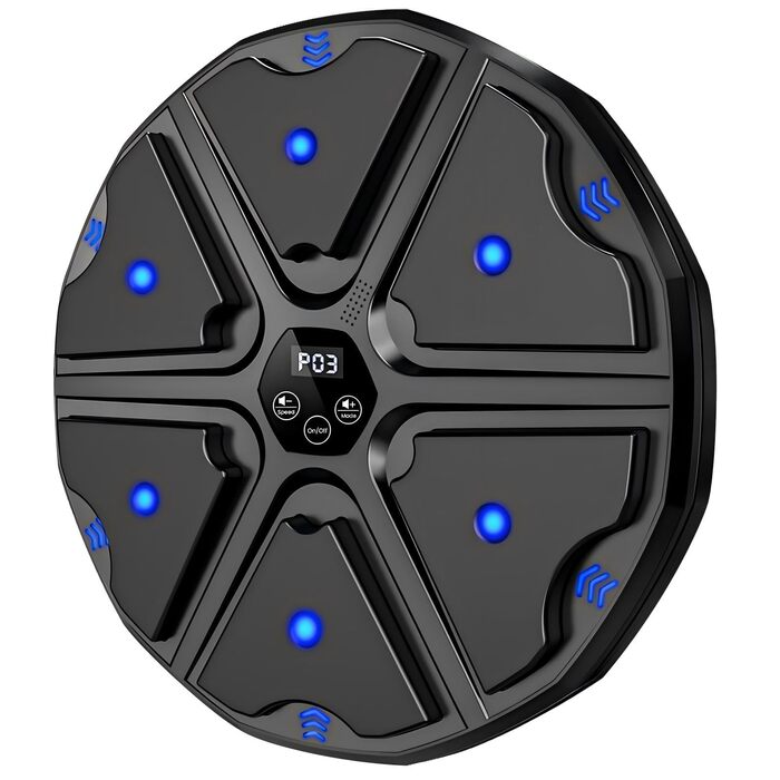 Музичний боксерський тренажер: електронна машина для ударів з Bluetooth, 9 режимів та музикою (чорний)