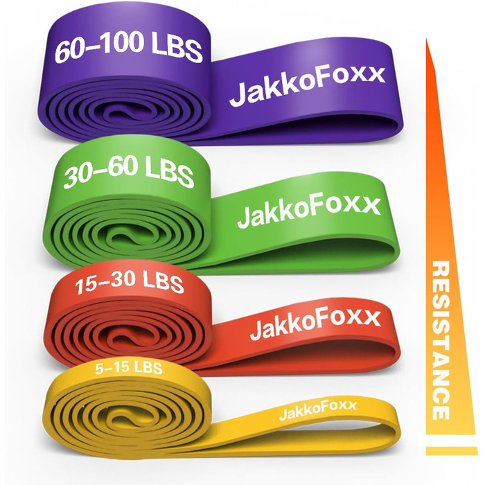 Набір фітнес-гумок 4 шт. для тренувань, реабілітації та розвитку м'язів