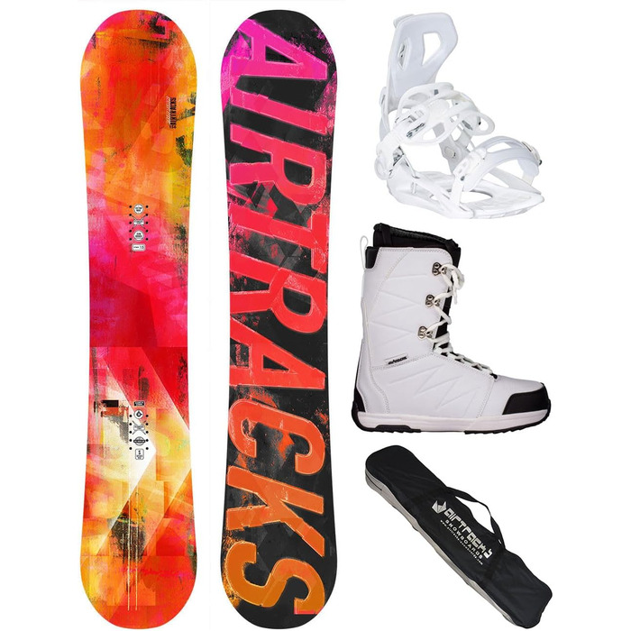 Snowboard комплект Airtracks Damen Morioirs Flat Zero Rocker + кріплення Master W Fastec + черевики Star W + сумка для сноуборду. Розміри: 144, 147, 150, 156 см (дошка 156 см, черевики Star W 39)