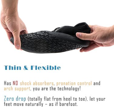 Босижні кросівки Hitmars для чоловіків та жінок. Кросівки для трейлраннінгу, трекінгу, фітнесу. Унісекс, чорний колір, розмір 43