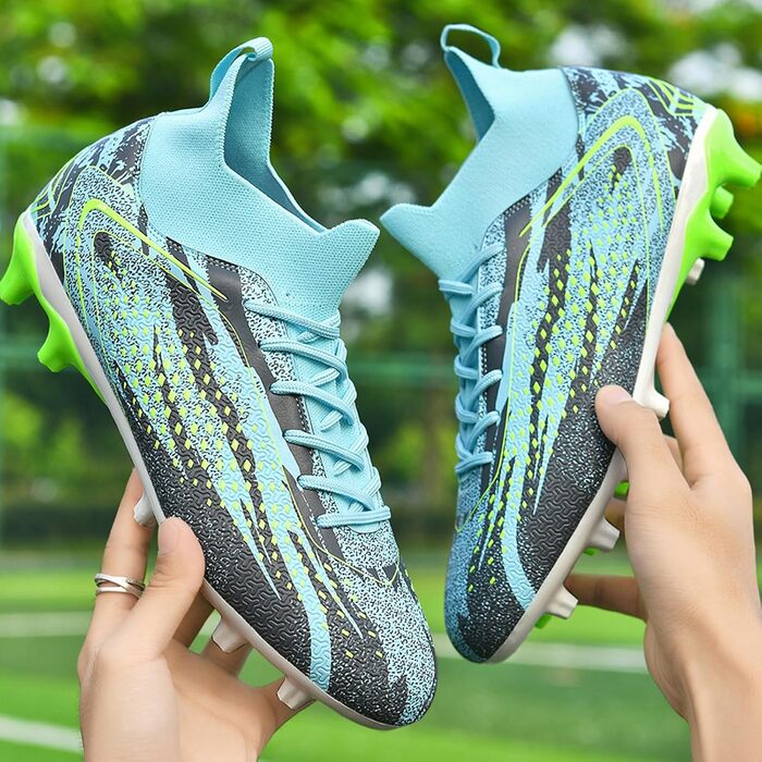 Черевики для футболу чоловічі, дитячі, для штучного покриття, з шипами, синього кольору, розмір 39 EU