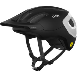 Велошолом POC Axion Race MIPS для трейл-райдерів, захисна технологія MIPS Integra, максимальний комфорт і безпека, розмір L (59-62 см), матовий чорний/білий