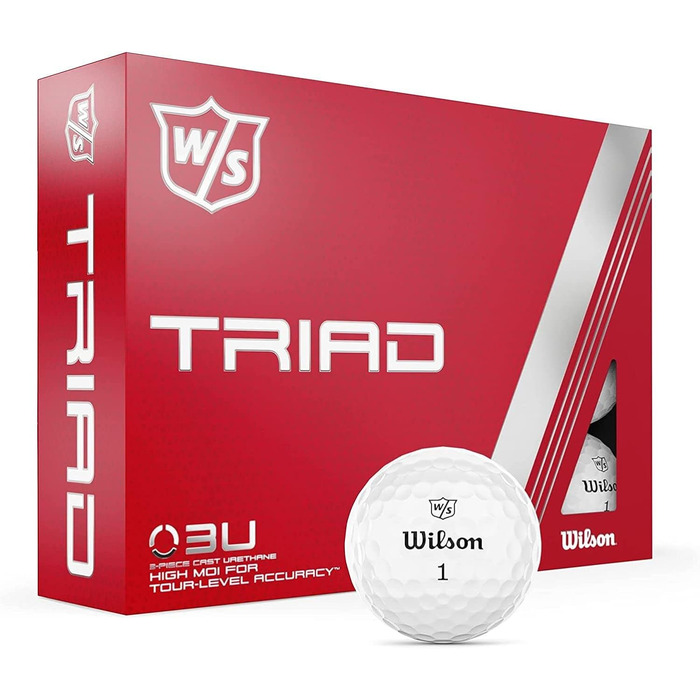 Гольф-м'ячі Wilson Triad, трьохшарові, 12 шт.