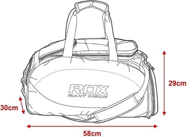 Спортивна сумка RDX з відділенням для взуття, рюкзак для залу, боксу та трекінгу, унісекс, червоний/чорний