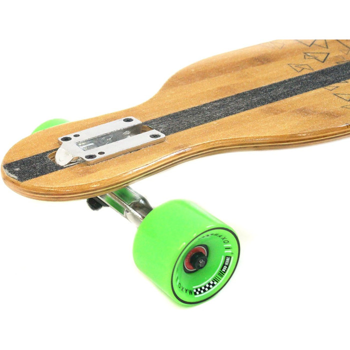 Лонгборд MAXOfit Deluxe GeoLines 107 см, бамбук/клен, 7 шарів, Drop Through, ABEC11