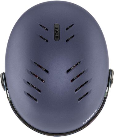 Дитячий велосипедний шолом uvex Rocket jr Visor Single, синій матовий, 51-55 см
