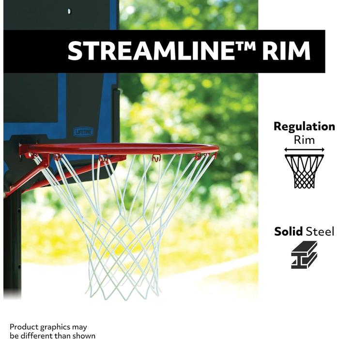Баскетбольне кільце Lifetime Buzzer Beater мобільне, кольорове, M (17046)