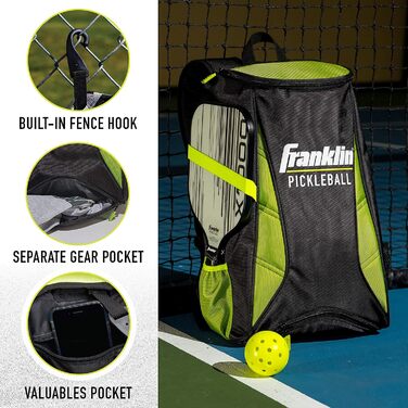 Сумка-рюкзак Franklin Sports для піклболу преміум-класу, унісекс, чорна