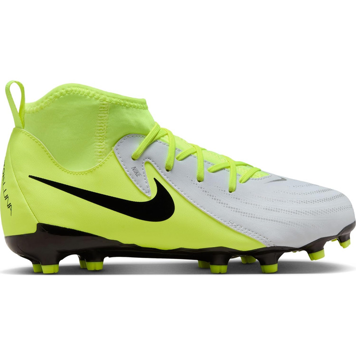 Дитячі футбольні бутси Nike Phantom Luna 2 Academy Mg для дітей та підлітків, 38 EU, металевий срібло, чорний, Volt