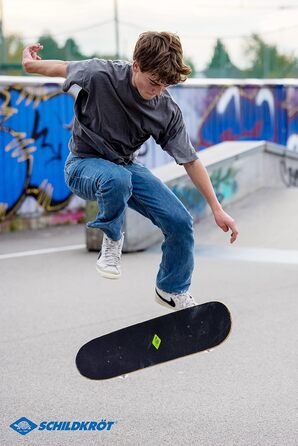 Скейтборд Schildkröt Kicker 31' для початківців, 9 шарів клену, подвійний кік, ABEC5, абстрактний дизайн