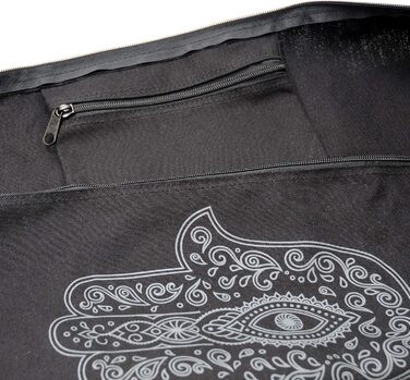 Сумка для йоги Yogistar Yogibag Basic із бавовни, 65 см, з застібкою-блискавкою, арт-колекція, дизайн Рука Фатіми, чорна