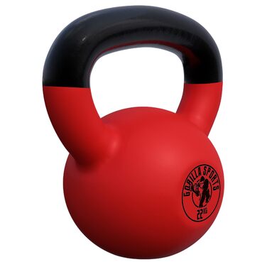 Гіря Gorilla Sports® 2-32 кг - Чавунна з неопреновим покриттям для фітнесу та силових тренувань (22 кг)