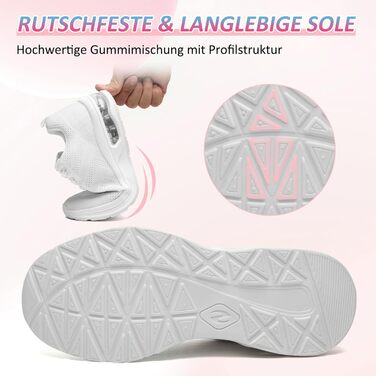 Жіночі кросівки Laufschuhe для бігу та фітнесу з повітряною амортизацією, білі (39 EU)