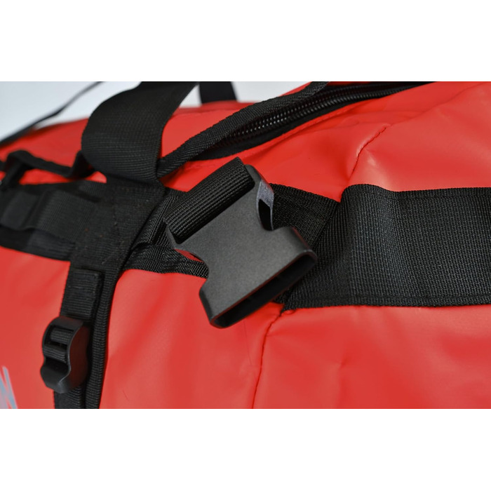 Водостійка сумка-рюкзак STEIN Metro 40 л, червона — трансформер з ПВХ-покриття, компресійними ременями та м'якими плечовими ременями
