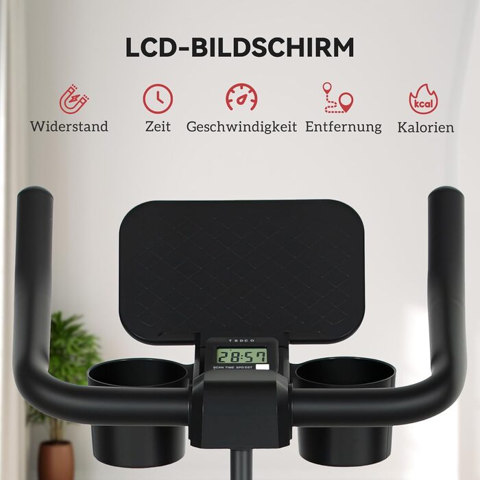 Велотренажер SPORTNOW Liegeergometer для дому: магнітний опір, LCD-дисплей, регульоване сидіння та кермо, тримач для планшета, фляготримач, до 120 кг