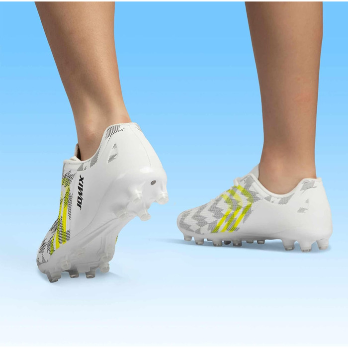 Футбольні бутси чоловічі JOMIX FG – легкі, неслизькі, з міцним синтетичним верхом (42 EU, білі)