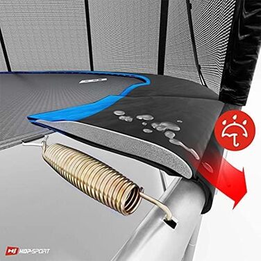 Захисний борт Hop-Sport для садового батута 244-490 см, накладка на батут для вулиці