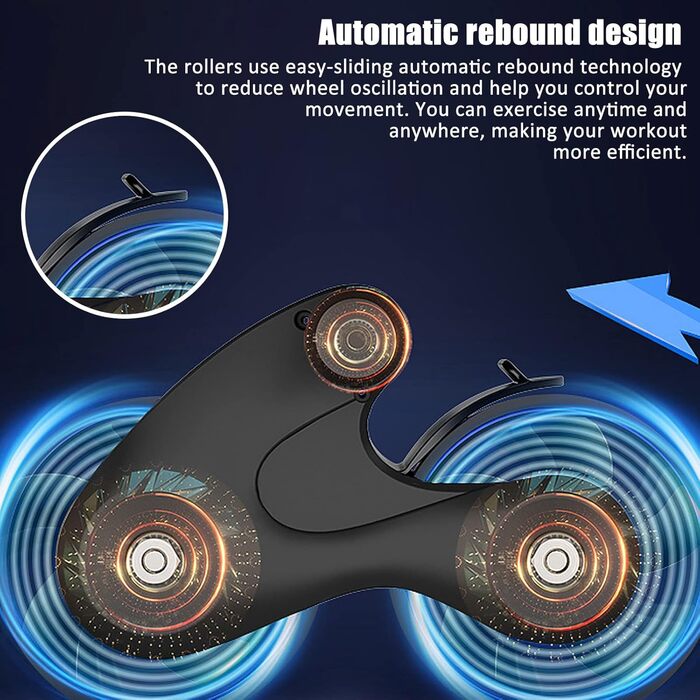 AB Wheel TWSOUL: тренажер для пресу з автоматичним пружинним відскоком та килимком для колін
