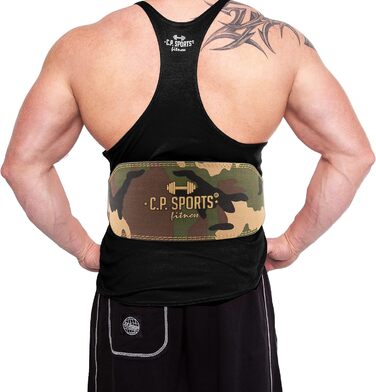 Шкіряний пояс для важкої атлетики C.P. Sports, стандартний або широкий, чоловічий та жіночий, для пауерліфтингу, бодібілдингу, фітнесу