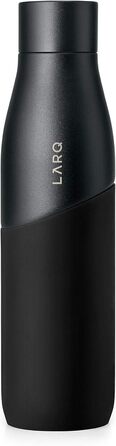 Пляшка для води LARQ Movement PureVis 950 мл, легка, неізольована, з нержавіючої сталі, з УФ-очищенням, багаторазова, для подорожей, чорна