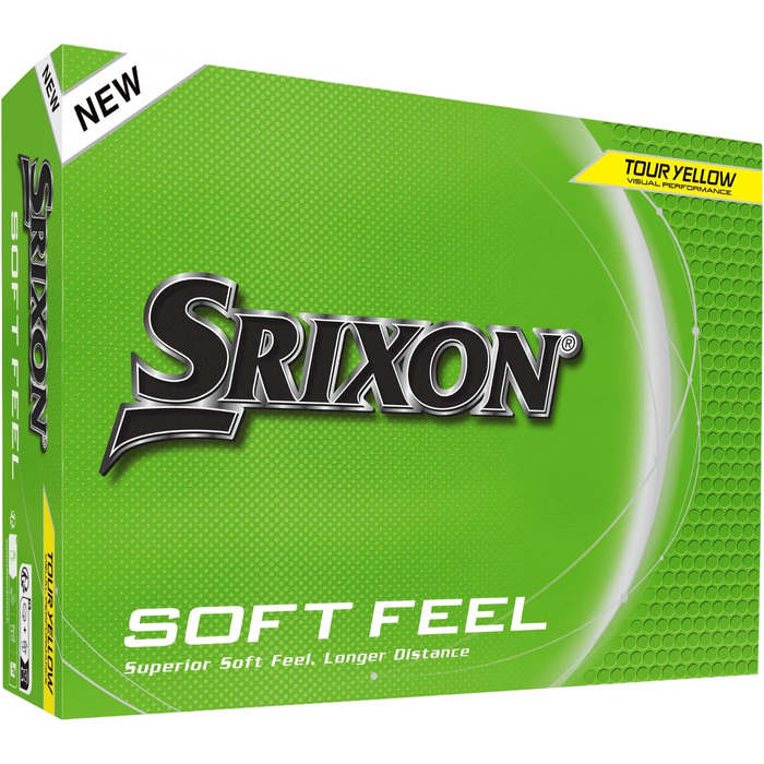 Гольф-м'ячі Srixon Soft Feel 14: преміум якість, стабільний політ, контрольований спін, Tour Yellow/Білий