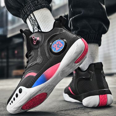 Баскетбольні кросівки для чоловіків та жінок, High Top, антиковзаючі, для занять спортом та прогулянок, зелені (38 EU, чорні)