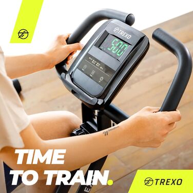 TREXO Hex: Складне тренажерне колесо для дому з комп'ютером, чорне (EB-H01)