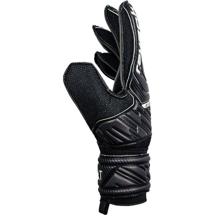 Воротарські рукавички Reusch Attrakt Solid для дорослих, зовнішній шов, універсальні, чорні, розмір 10 — футбольні рукавиці для всіх типів полів