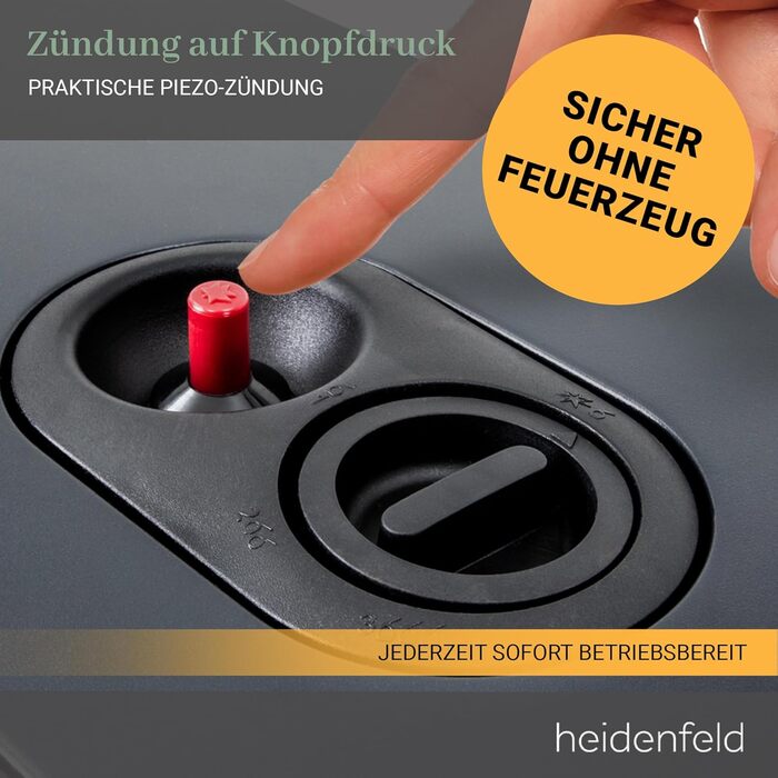 Газовий нагрівач Heidenfeld Inferno GH100 - 4200 Вт - для приміщень - газовий нагрівач, газовий опалювач, газовий котел