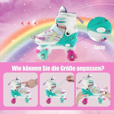 Дитячі ролики для дівчаток, регульовані, розмір 28-31 EU (S), для дому та вулиці