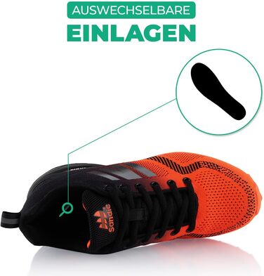 Трекінгові черевики для жінок та чоловіків, дихаючі, для трекінгу та трейлраннінгу, 45 EU, помаранчево-чорні