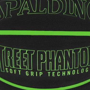 Баскетбольний м'яч Spalding для вулиці, гумовий, стійкий до асфальту та бетону, розміри 74,9 см, 72,4 см, 69,8 см, чорний