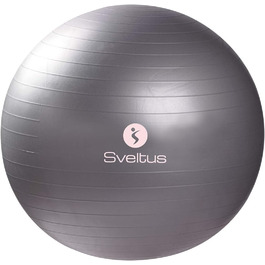 Фітбол Sveltus 65 см сірий – гімнастичний м'яч для фітнесу, йоги, пілатесу