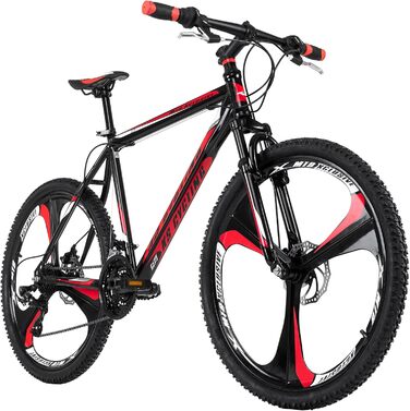 Гірський велосипед KS Cycling Hardtail 26'' Sharp, чорний-червоний