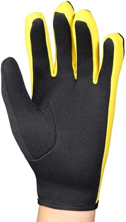 Рукавички для дайвінгу VGEBY1, 1 пара, 3 кольори, п'ятипалі неопренові рукавички для дайвінгу, снорклінгу, каякінгу, серфінгу та інших водних активностей (чорний, жовтий, S)