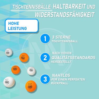 Набір для настільного тенісу NIRBUN з висувним сіткою, професійні ракетки, тенісні м'ячі 3 зірки, регульована сітка для будь-якого столу, портативний набір для 2 гравців