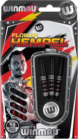 Дротики для дартсу WINMAU Soft Flo Hempel 21г NT90% чорні