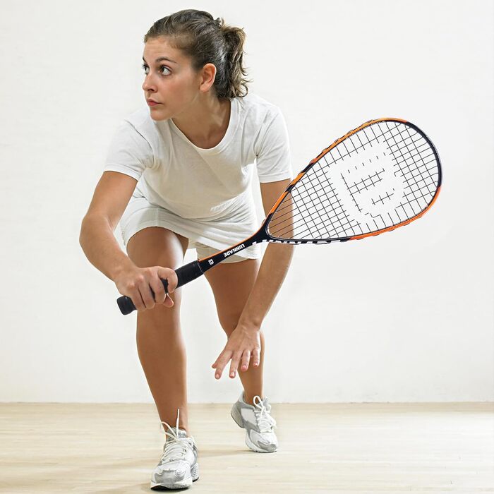 Сквош ракетка Carbon Tear Drop з м'ячем, Overgrip, Демпфер та сумка. Помаранчевий/Західний колір у зигзагоподібному візерунку (Sunset Chevron)