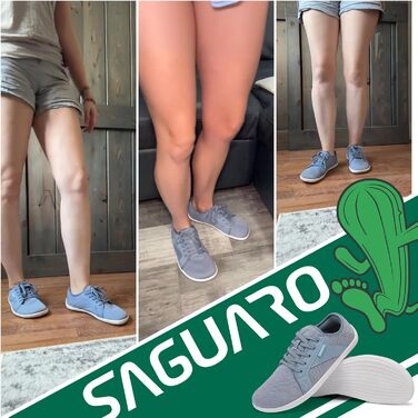 В'язані босижні черевики SAGUARO Unisex з широкою передньою частиною та без підйому, Luck Ⅰ, розмір 36-48 (38 EU, блакитний)