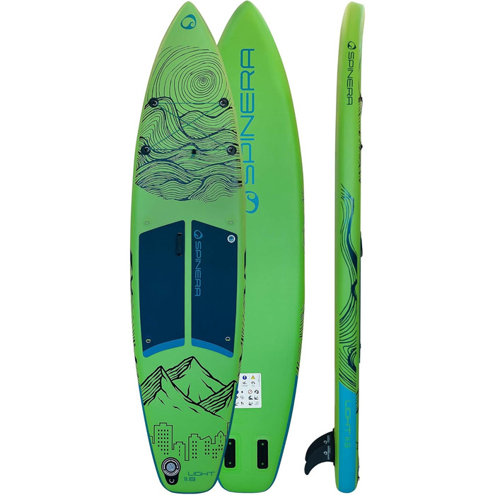 Надувна SUP-дошка SPINERA Light 11'8, 360x84,5x15 см для веслування стоячи