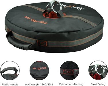 MaxxMMA двосторонній важкий мішок з якорем (порожній), універсальний ваговий мішок для силових тренувань, регульована вага