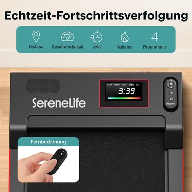 Ходункова доріжка SereneLife SL12 для дому – компактна, складна, з LED-дисплеєм та керуванням через додаток