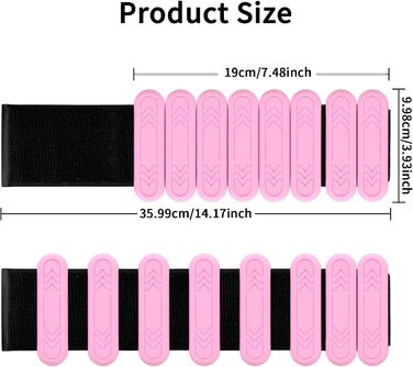 Набір манжет для ніг Smlper 2 шт. (2 кг) - для фітнесу, йоги, пілатесу, ходьби, бігу (рожевий)