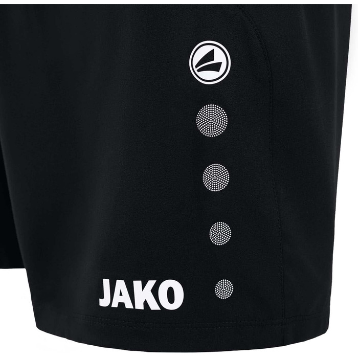 Чоловічі футбольні шорти JAKO Brasil C6292, чорні з білим, розмір L