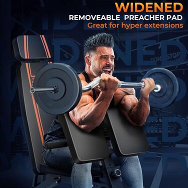 Регульована лава для тренувань 450 кг – високопродуктивна лава з ручками для дому, римський стілець для розтяжки спини та лава для пресу